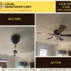 Replacement of the ceiling fan in Cary, NC by Local Handyman Cary
