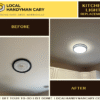 Replacing the ceiling light in the kitchen in Cary, NC by Local Handyman Cary