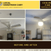 Ceiling fan install in Durham, NC.