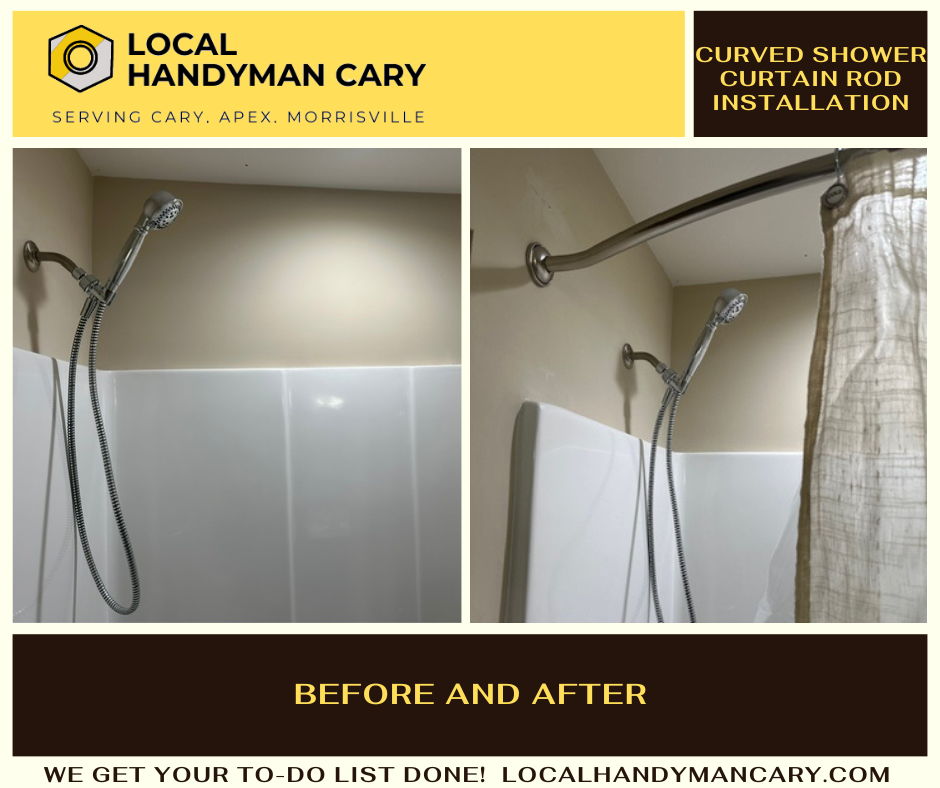 curved bathroom curtain rod